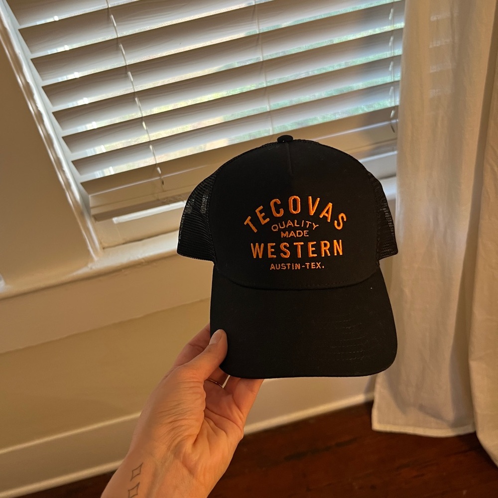 Tecovas Black and Orange Accent Hat